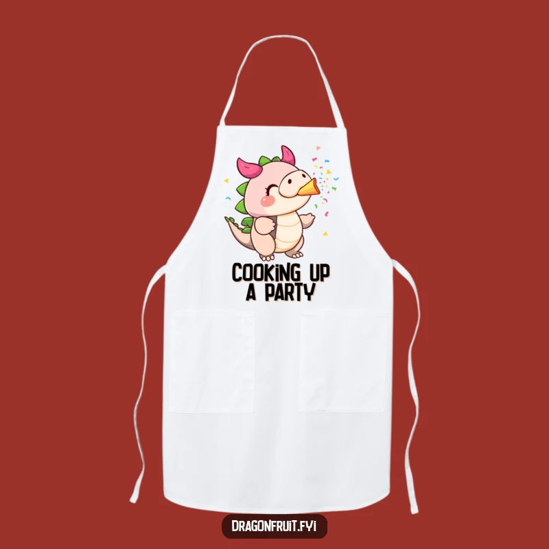 Funny Dragonfruit Confetti Apron - Cook Up Fun in the Kitchen Gift!