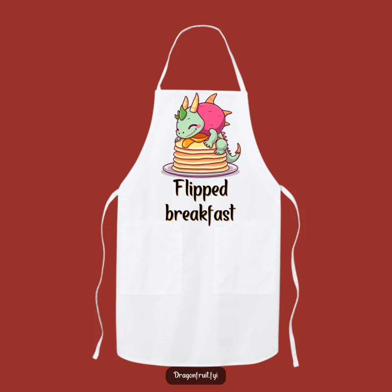 Funny Pancake Flip Dragonfruit Apron: Cook Up Laughs in the Kitchen!