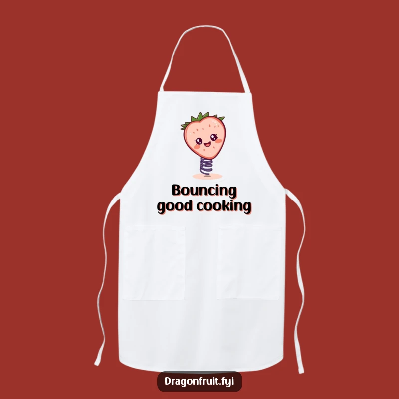 Funny Cheerful Strawberry Slice Apron: Hilarious Kitchen Wear for Fruity Fun