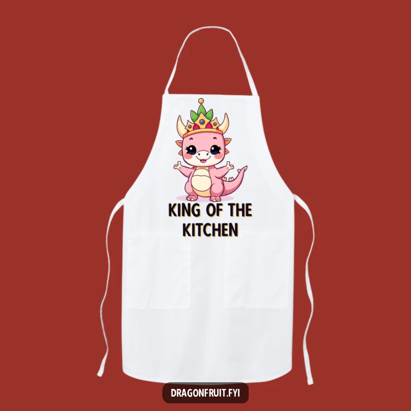 Funny Crowned Dragonfruit Apron: Cook Like Royalty with a Smile!