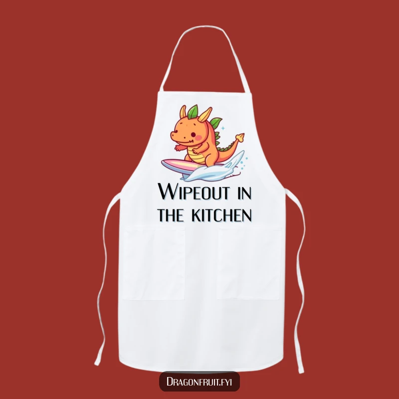 Funny Determined Dragonfruit Surf Apron - Hilarious Kitchen Tropical Fruit Wear
