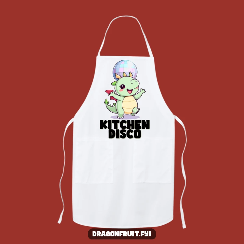 Funny Disco Dragonfruit Apron: Cook Up a Storm with Dance-Floor Flair