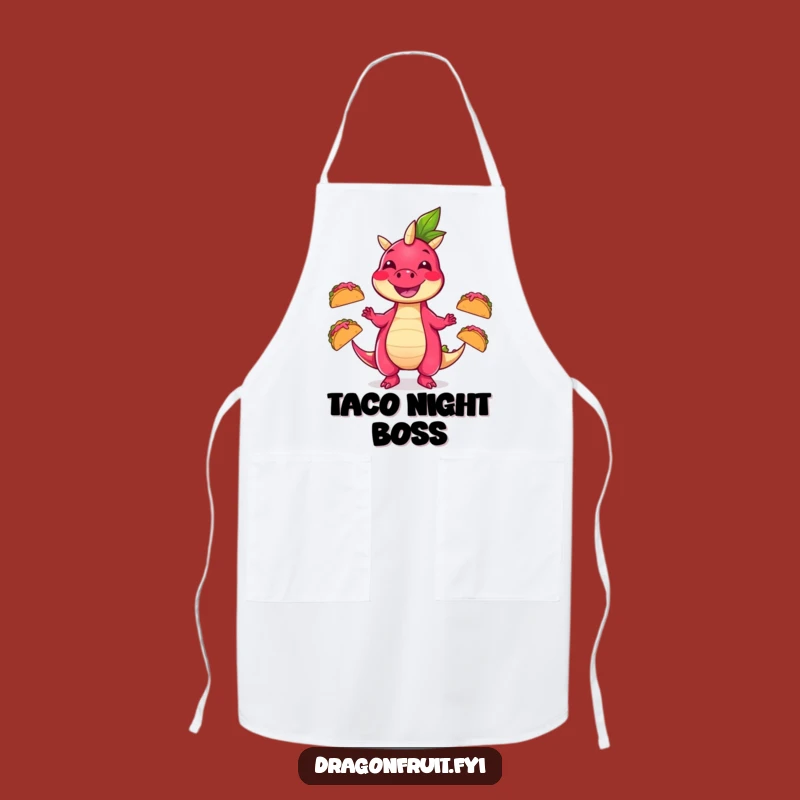 Funny Dragonfruit Taco Juggling Apron: Humorous Kitchen Wear for Chefs Gift