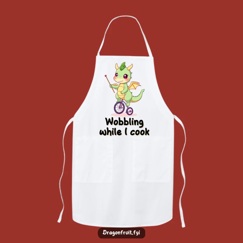 Funny Dragonfruit Unicycle Apron - Cook with Unicycle Flair Gift!