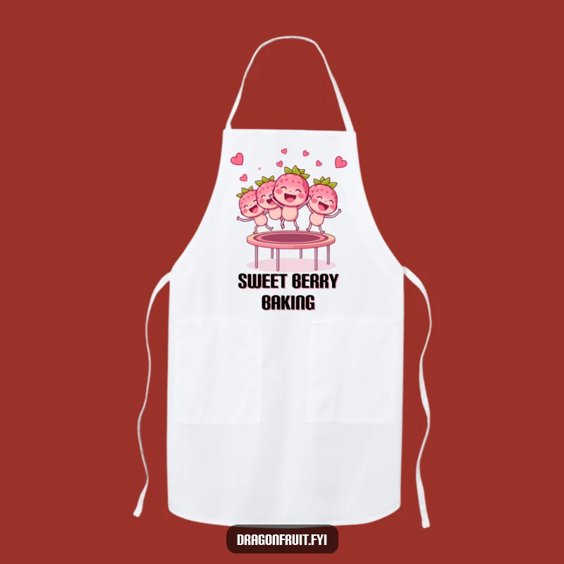 Funny Raspberry Trampoline Apron - Hilarious Bouncing Berry Chef Wear for Kitchen Fun