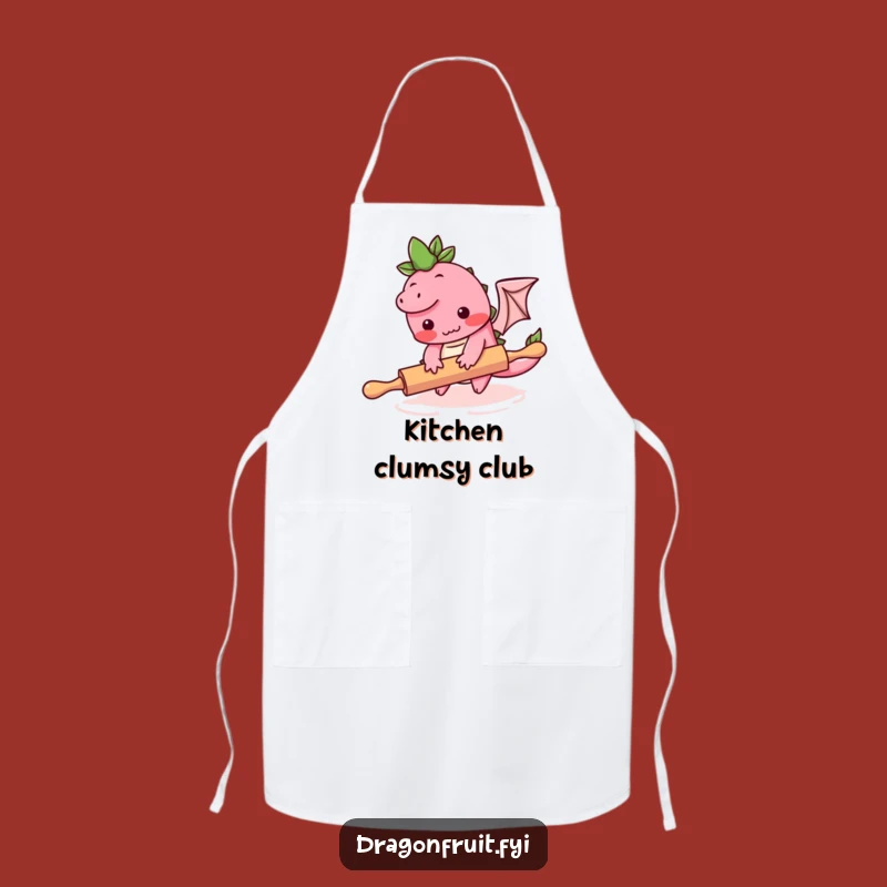 Funny Blushing Dragonfruit Apron: Humorous Baking Wear for Chefs Gift