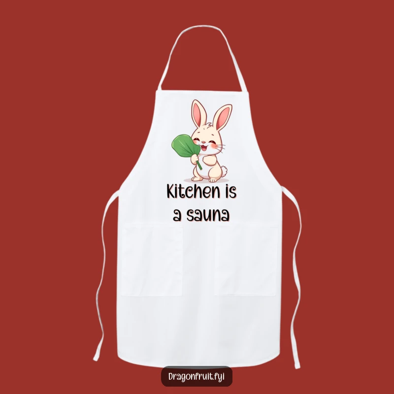 Funny Bunny Rabbit Fan Apron - Giggling Rabbit for a Playful and Humorous Kitchen