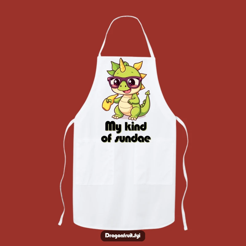 Funny Dragonfruit Glasses Apron: Cook Up Laughs in the Kitchen