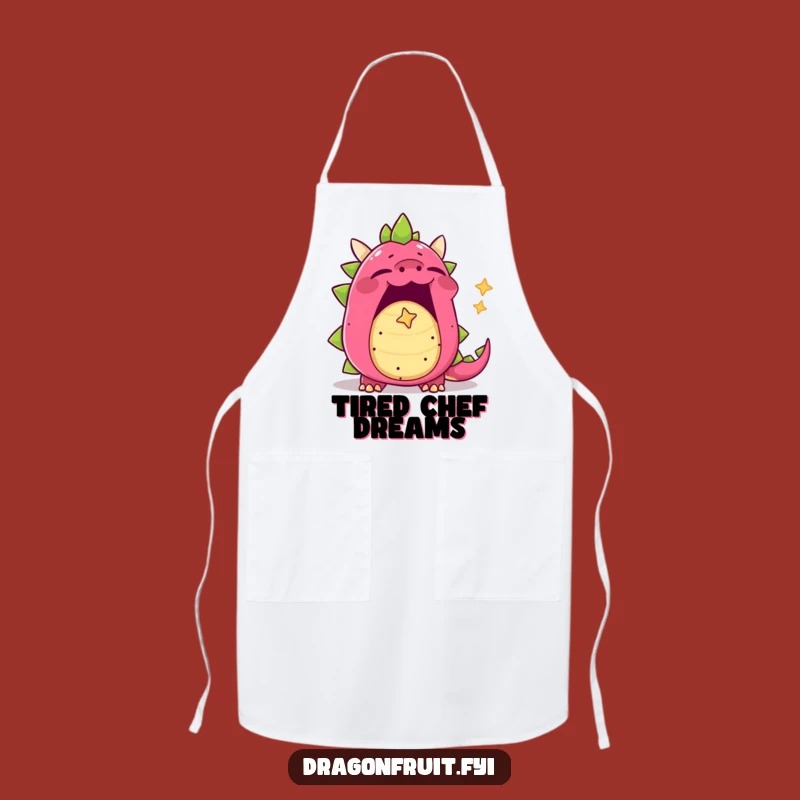 Funny Yawning Dragonfruit Apron - Cook with Sleepy Charm Gift!