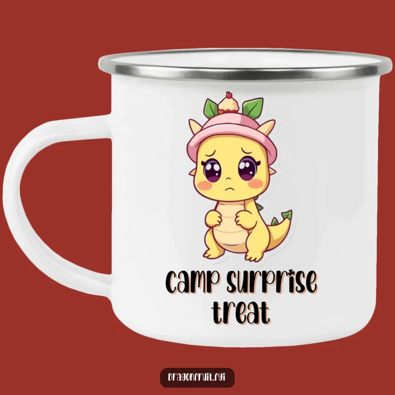 Funny Dragonfruit Surprise Camping Mug: Adventure with Shocked Fruit's Magic, A Whimsical Funny Gift