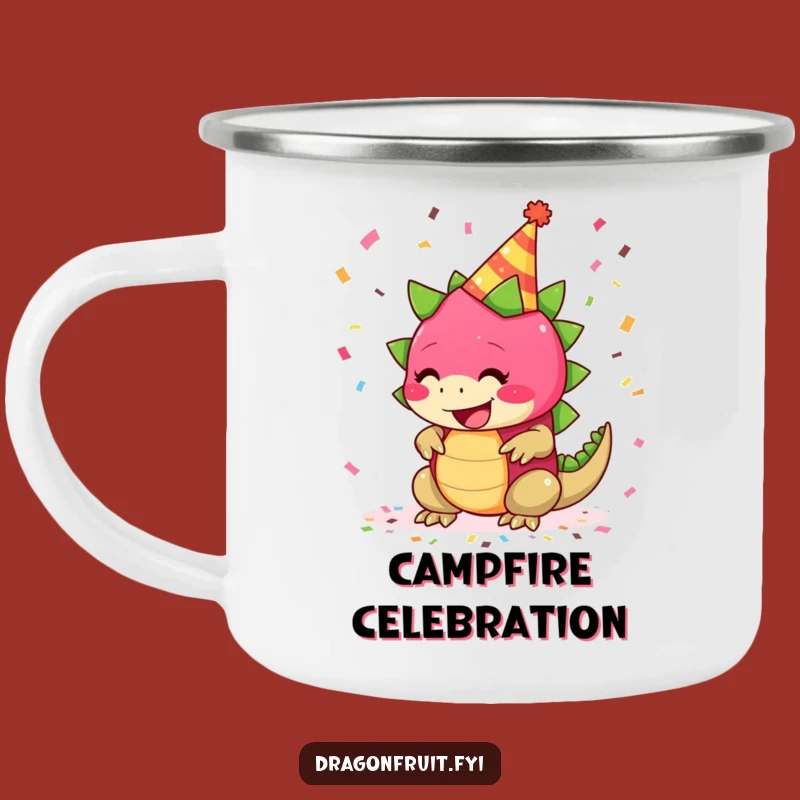 Funny Giggling Dragonfruit Camping Mug: Sip and Celebrate Outdoors