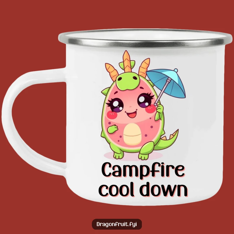 Funny Dragonfruit Fanning Camping Mug: Outdoor Drama, Adventure Funny Gift