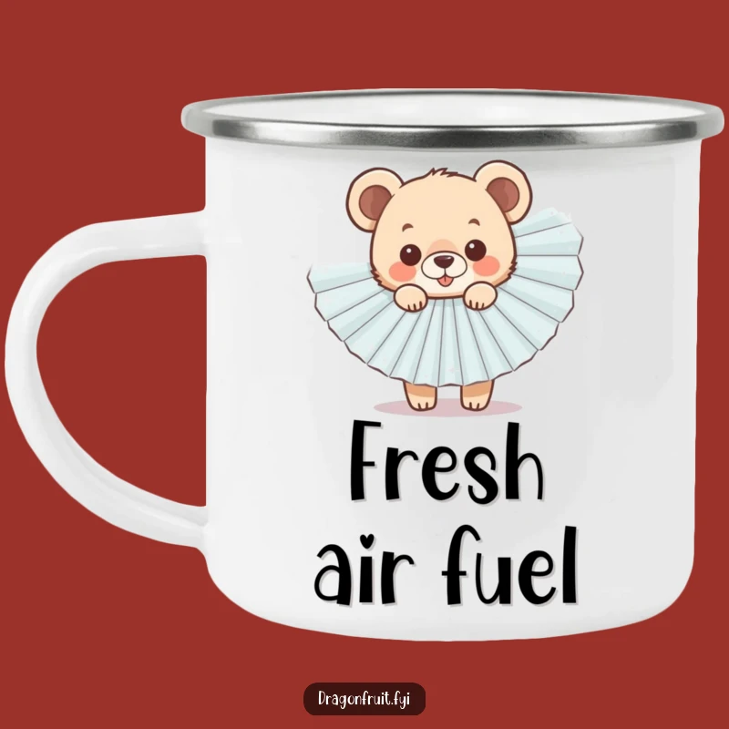 Funny Bear Cub Fan Camping Mug - Durable and Cheerful Cub for Outdoor Adventures