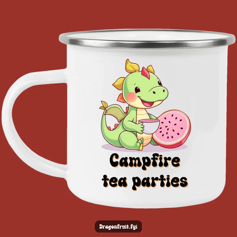 Funny Happy Dragonfruit Tea Party Camping Mug - Adorable Outdoor Fruit Cup