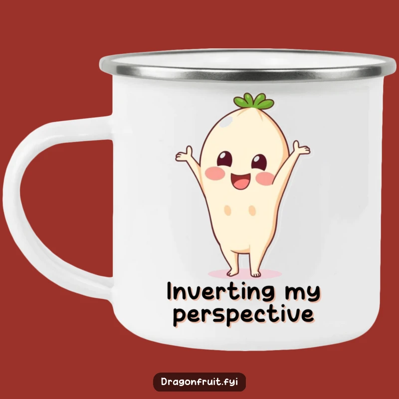 Funny Pitaya Handstand Camping Mug: Enjoy Drinks with this Hilarious Outdoor Fruit Companion
