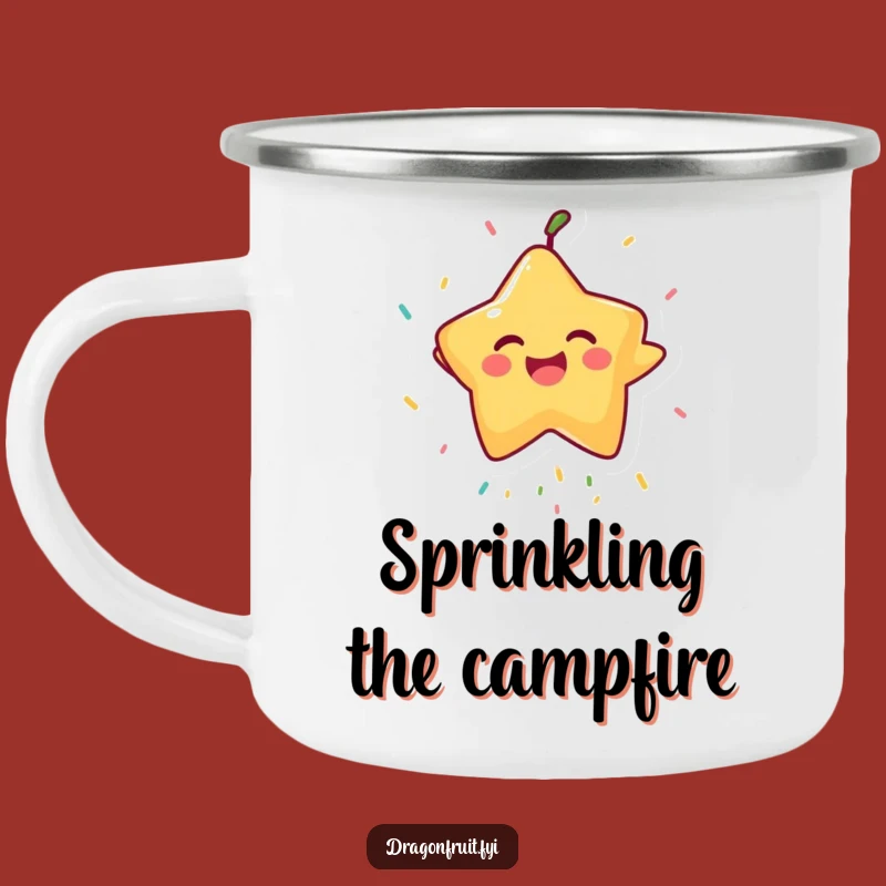 Funny Starfruit Sprinkle Camping Mug: Enjoy Drinks with this Hilarious Outdoor Fruit Companion