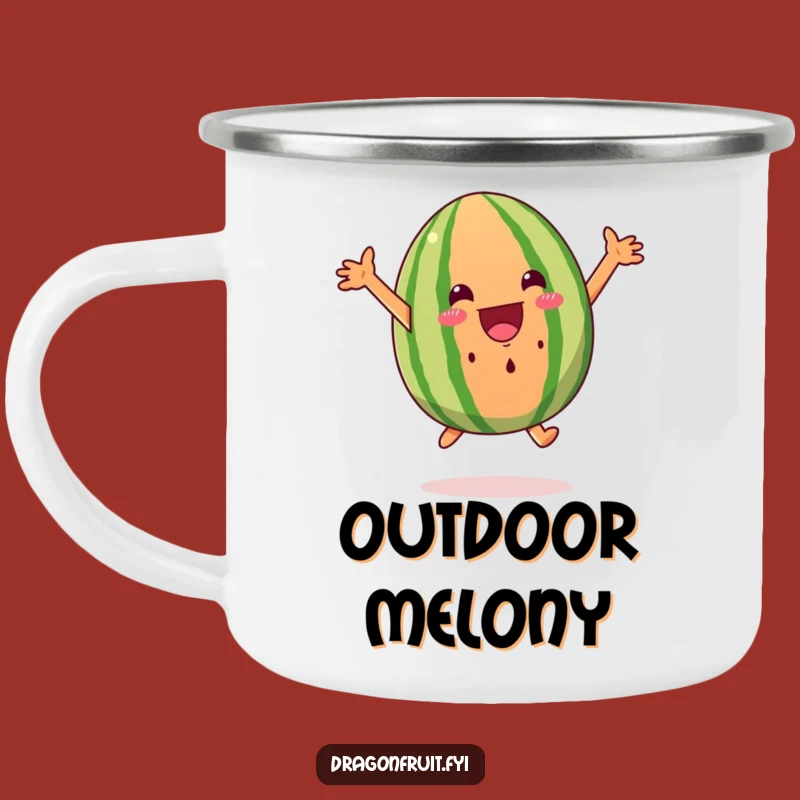 Funny Watermelon Wedge Camping Mug - Hilarious Leaping Fruit Drinkware for Outdoors