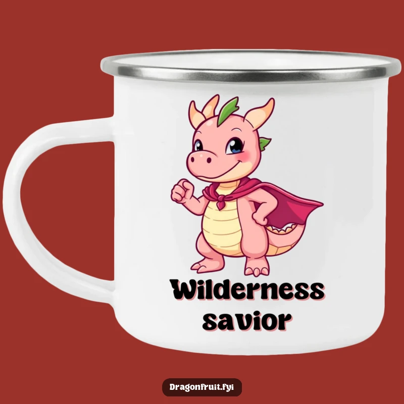Funny Dragonfruit Hero Camping Mug: Adventure Gear with Awkward Charm