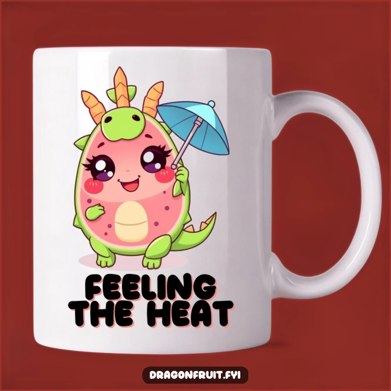 Funny Dragonfruit Fanning Mug: Dramatic Humor, Perfect Funny Gift