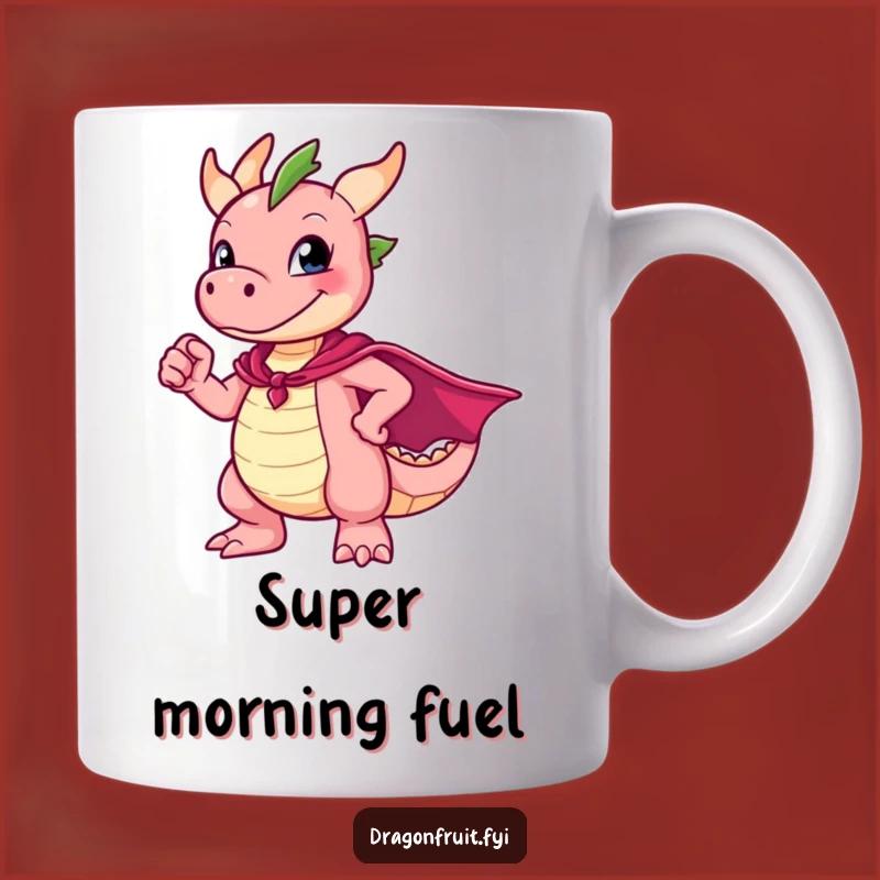 Funny Dragonfruit Hero Mug: Awkwardly Heroic Character Gift for Super Fans