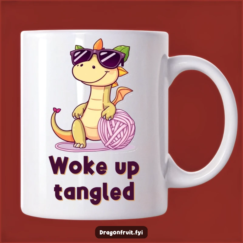 Funny Dragonfruit Yarn Ball Mug: Mischievous Humor, Perfect Funny Gift