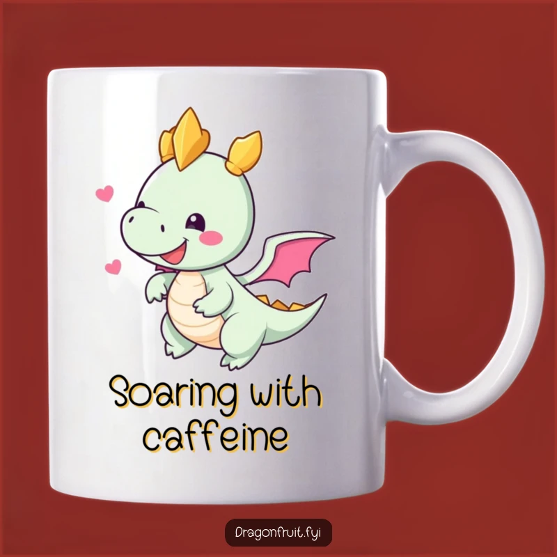 Funny Dragonfruit Flyer Mug: Joyful Tropical Fruit with Tiny Wings Gift