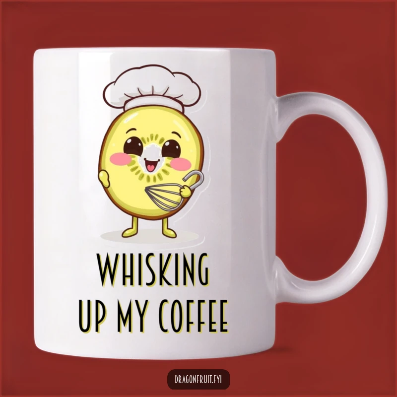 Funny Kiwi Chef Mug: Smiling Slice's Baking Humor Gift