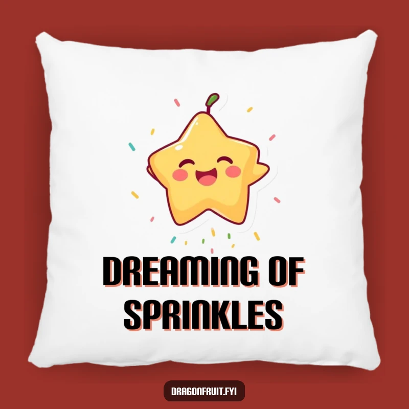 Funny Starfruit Sprinkle Pillow: Add Comfort and Joy with this Comedic Fruit Accent