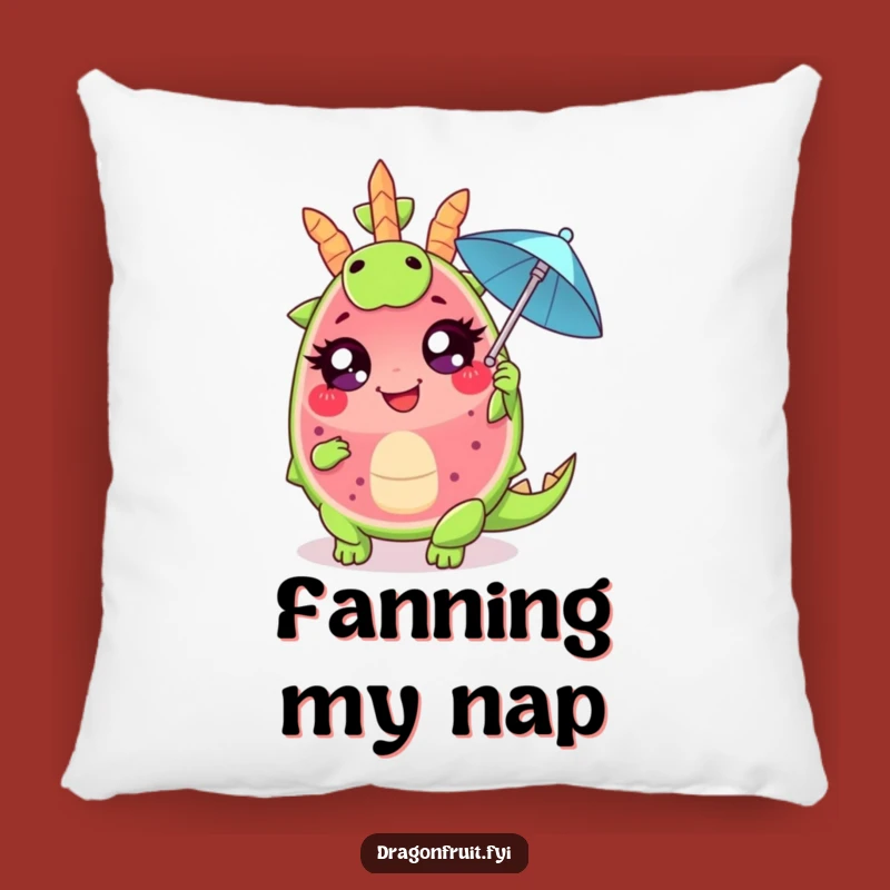 Funny Dragonfruit Fanning Pillow: Cozy Dramatic Humor, Cute Funny Gift