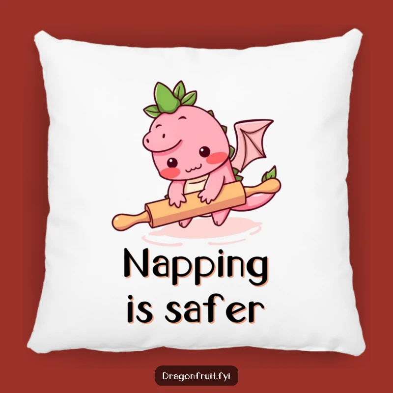 Funny Blushing Dragonfruit Pillow: Cozy and Humorous Kitchen Decor Gift