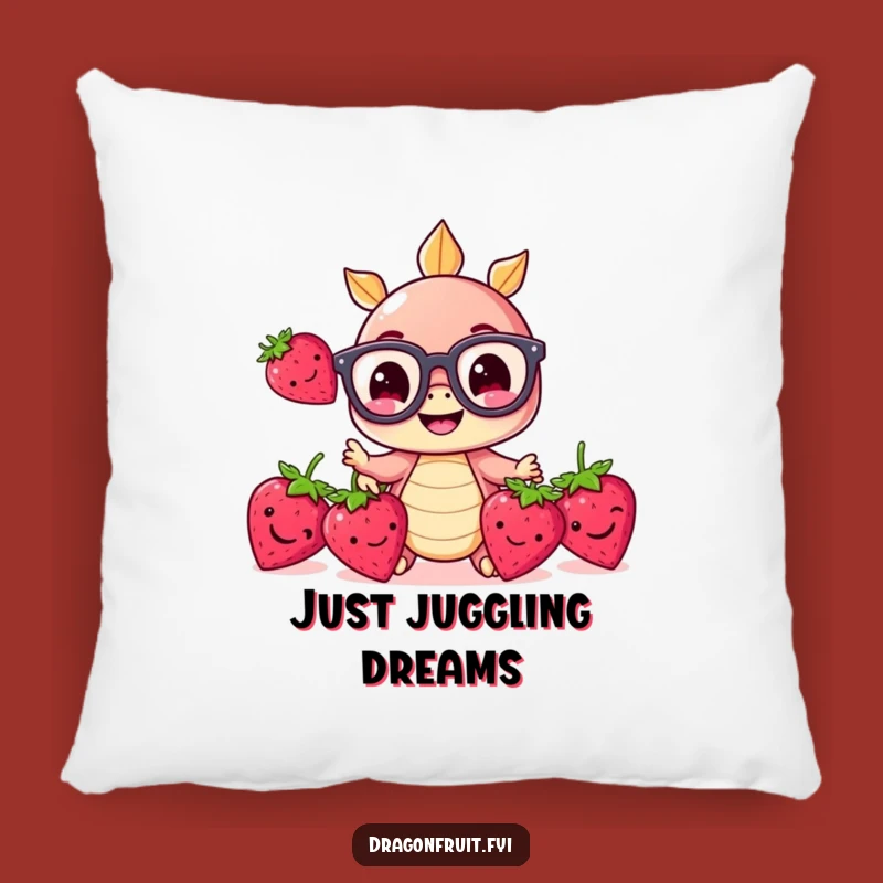Funny Dragonfruit Pillow: Soft Juggling Fruit Cushion, Cozy & Hilarious Home Decor Gift!