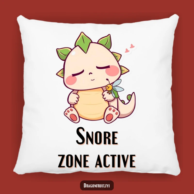 Funny Sleepy Dragonfruit Pillow: Snoring Fruit Character Cushion for Cozy Comfort