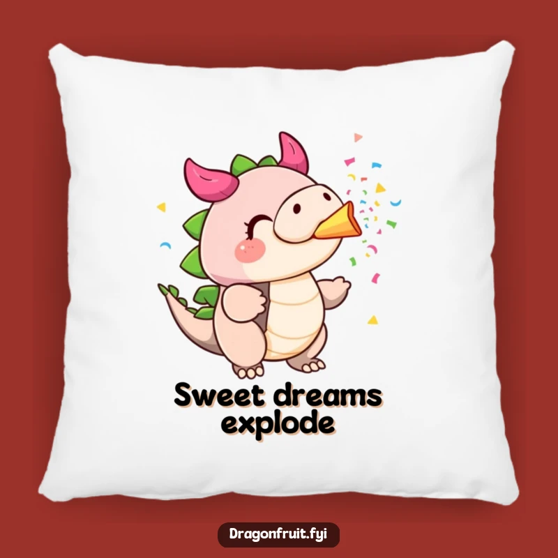 Funny Dragonfruit Confetti Pillow - Cozy & Cheerful Party Decor Gift!
