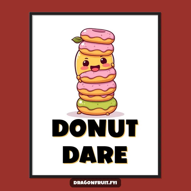 Funny Mango Donuts Digital Art: Hilarious Sweet Print for Your Space