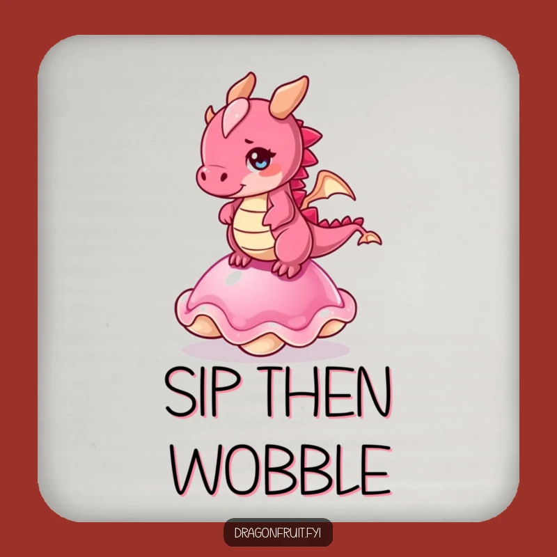 Funny Dragonfruit Wobble Coaster: Hilarious Fruit Art for Wobbly Drinks