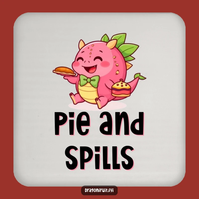 Funny Tripping Dragonfruit Coaster: Hilarious Clumsy Kitchen Accessory