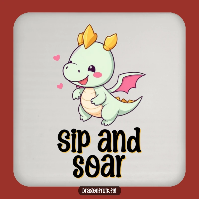 Funny Dragonfruit Coaster: Protect Surfaces with Tropical Aviation Charm