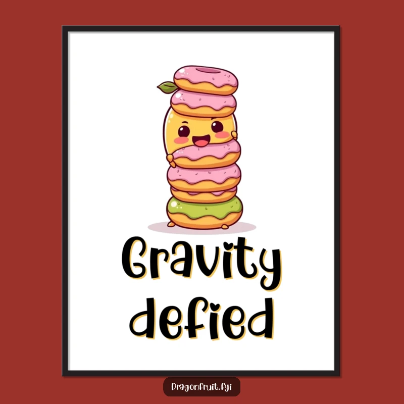Funny Mango Donuts Poster: Bring Hilarious Sweetness to Your Walls