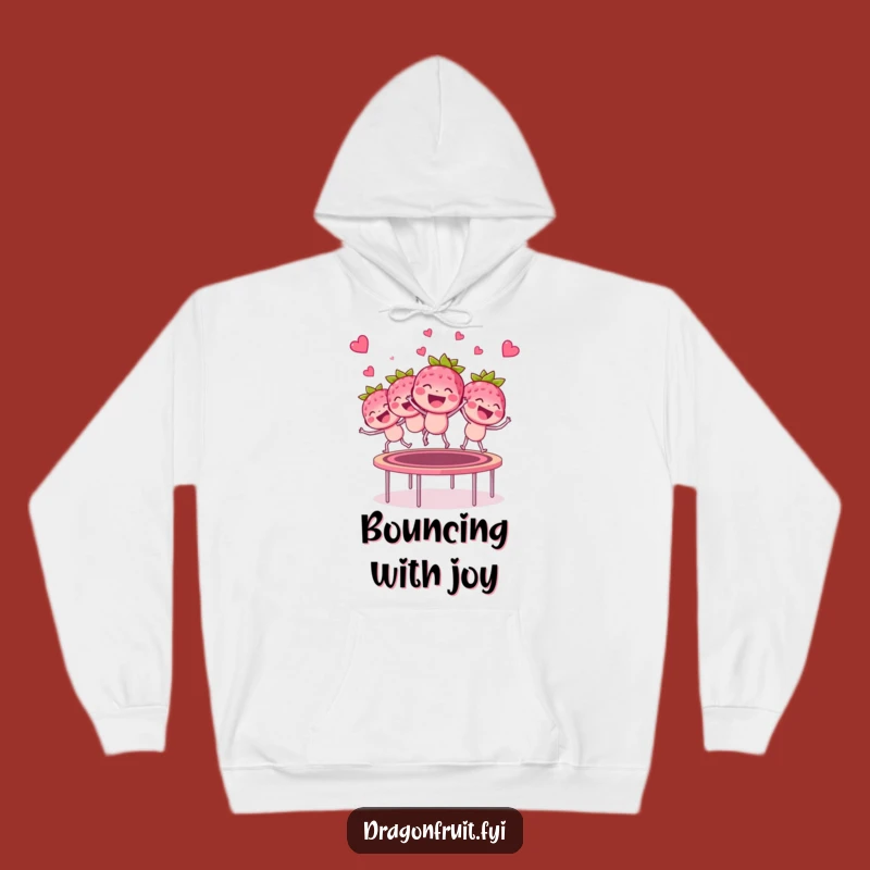 Funny Giggling Raspberry Hoodie - Cozy & Hilarious Berry Trampoline Apparel