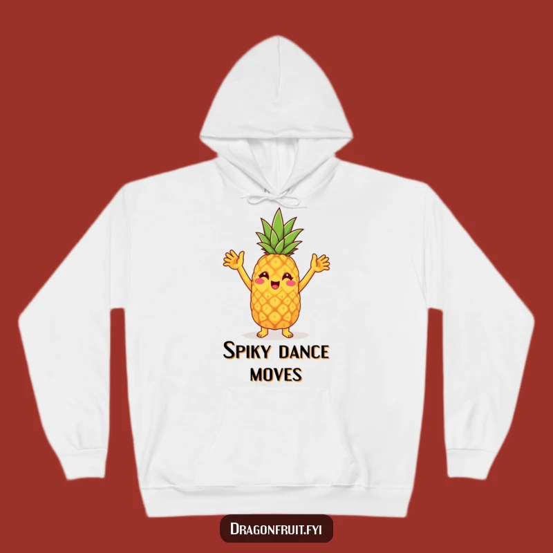 Funny Pineapple Dance Hoodie: Cheerful Character's Cozy Party Humor Gift