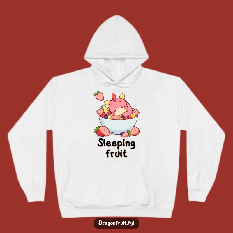 Funny Sleepy Dragonfruit Hoodie: Snoozing Character, Cozy Fruity Comfort