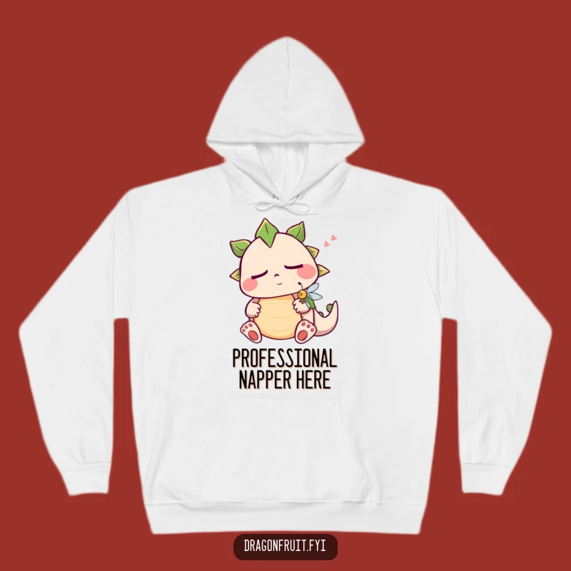 Funny Dragonfruit Snoring Hoodie: Cozy Sleepy Fruit Character for Lazy Days