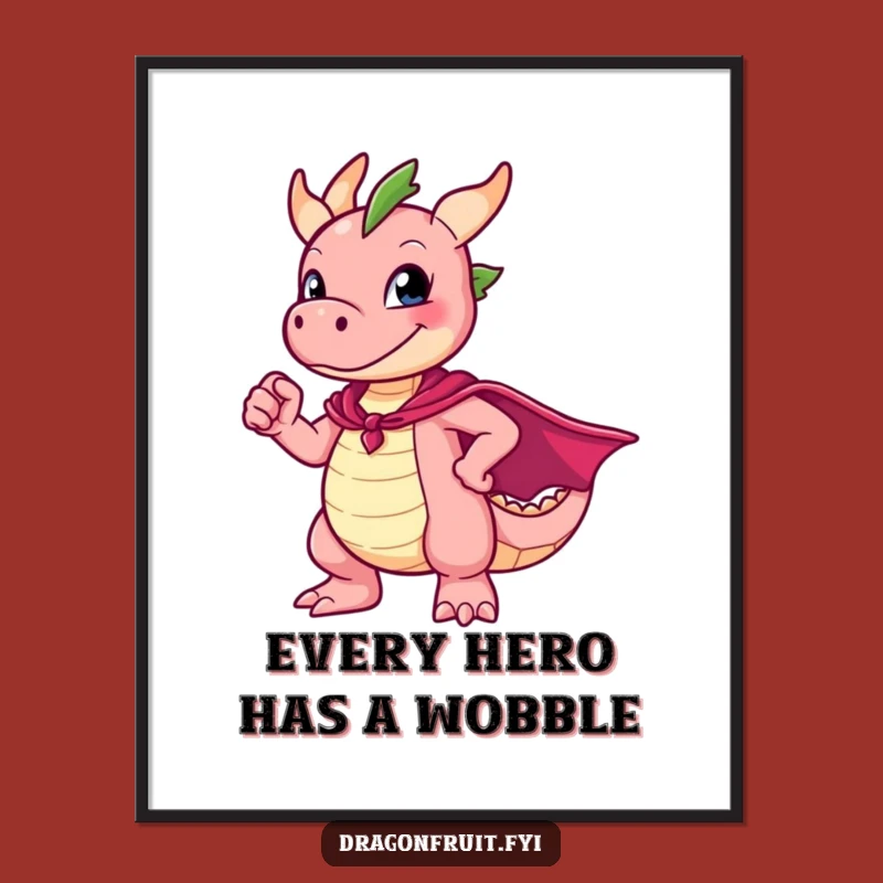 Awkward Dragonfruit Hero Free Printable Wall Art for Quirky, Super Spaces!