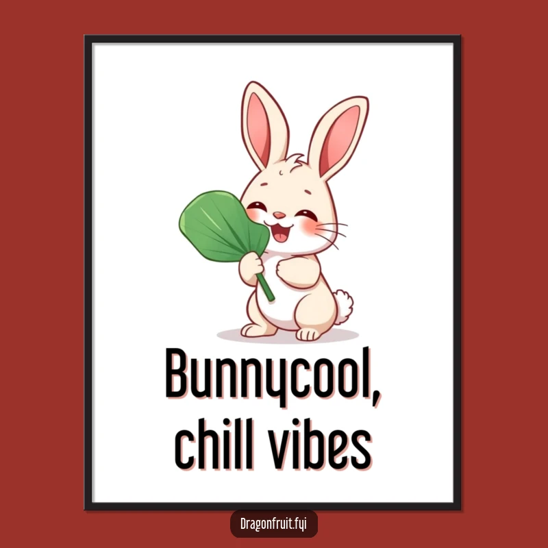 Free Printable Wall Art: Giggling Bunny, Leaf Fan, Funny Downloadable Art for Decor