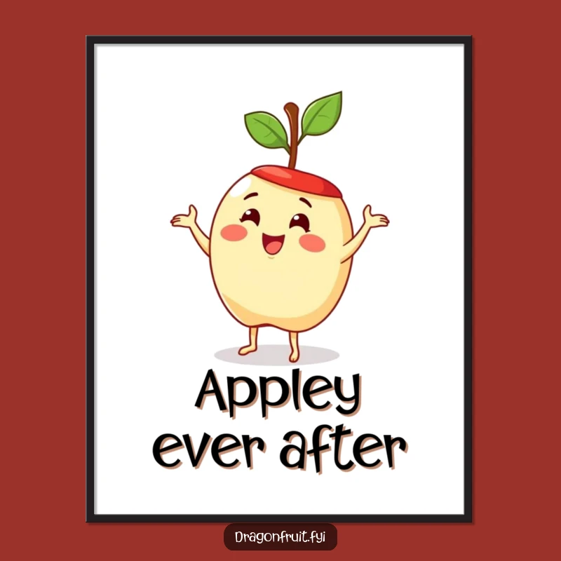 Funny Free Printable Wall Art: Apple Dance, Downloadable Decor!