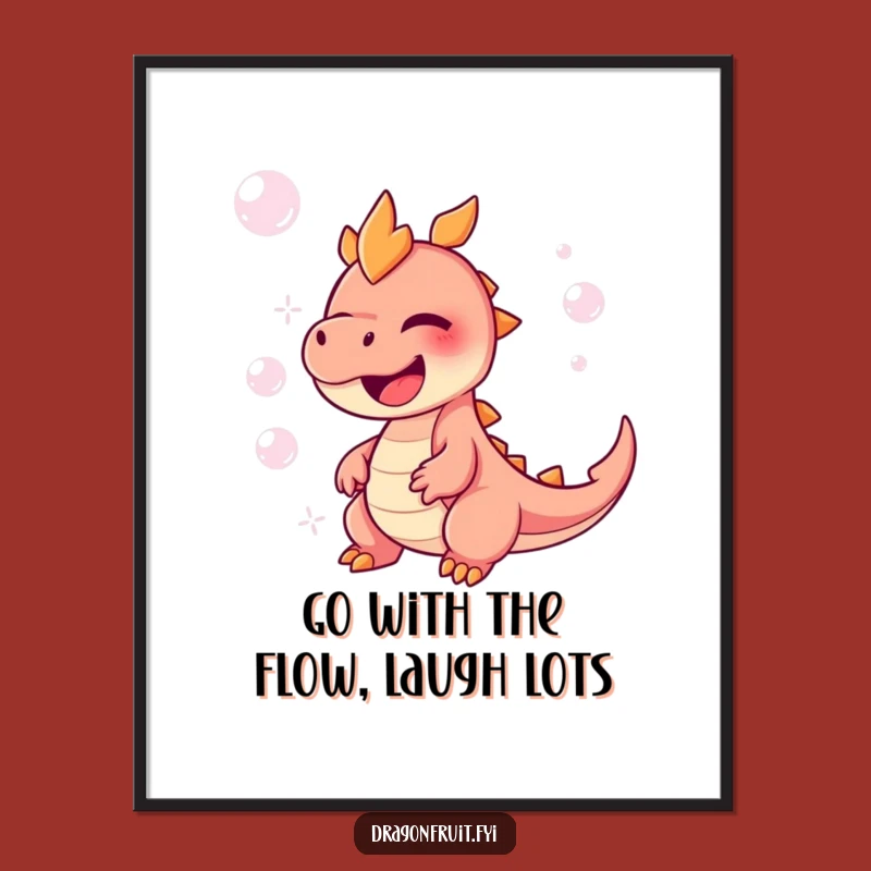 Giggling Dragonfruit Bubbles Free Printable Wall Art for a Cheerful, Whimsical Space!