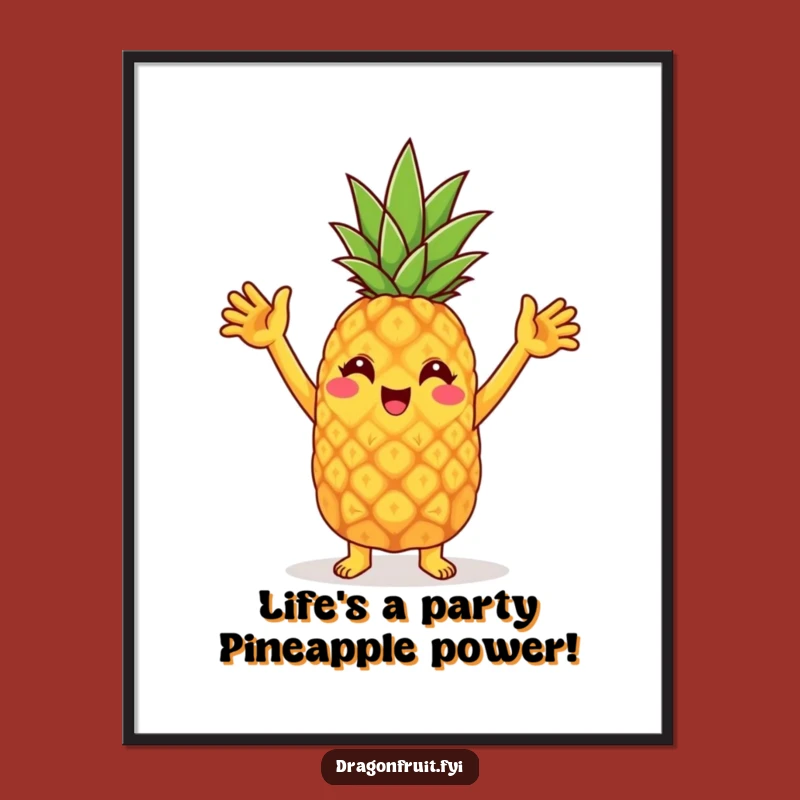 Funny Free Printable Wall Art: Pineapple Dance Decor, Joyful Downloadable Art