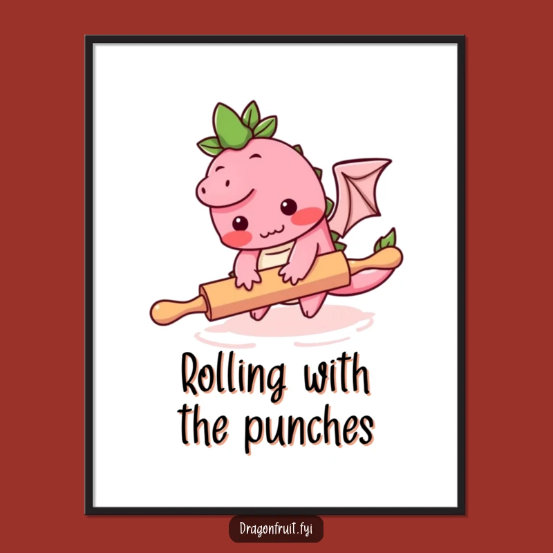 Free Printable Wall Art: Tripping Dragonfruit, Humorous Downloadable Decor!