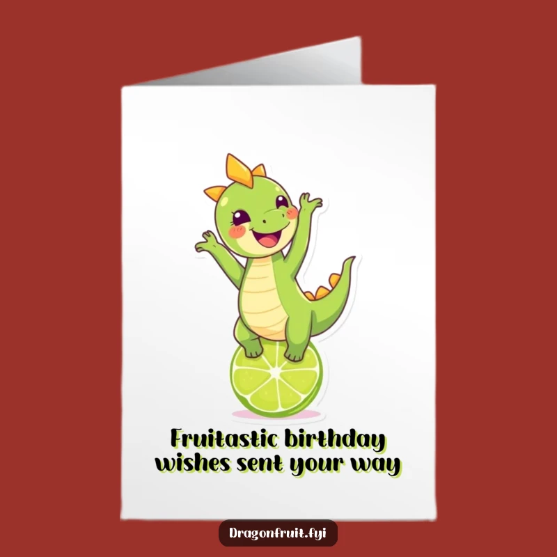 Giggling Dragonfruit Handstand Birthday Card: Free Printable Fun for Yummy Celebrations