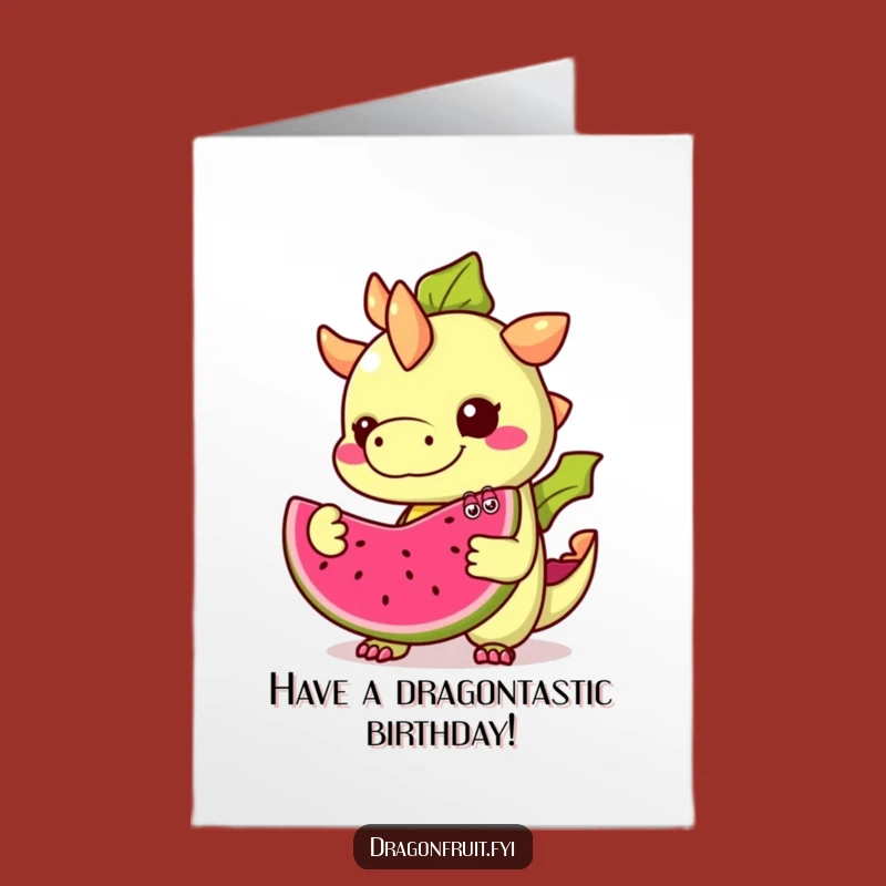 Free Printable Dragonfruit Birthday Card: Googly-Eyed Funny Downloadable Gift
